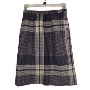 Haberdashery Collection By Personal Womens Skirt 8 Blue Plaid Lined Academia